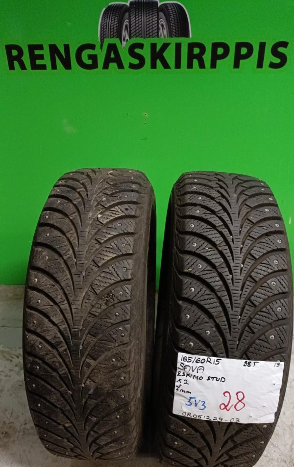 185/60R15 Sava Eskimo Stud 88T nasta 7mm / 5V3