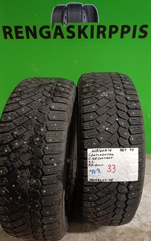 205/60R16 Continental ContiIceContact 96T nasta 5,5-6mm / 4V2