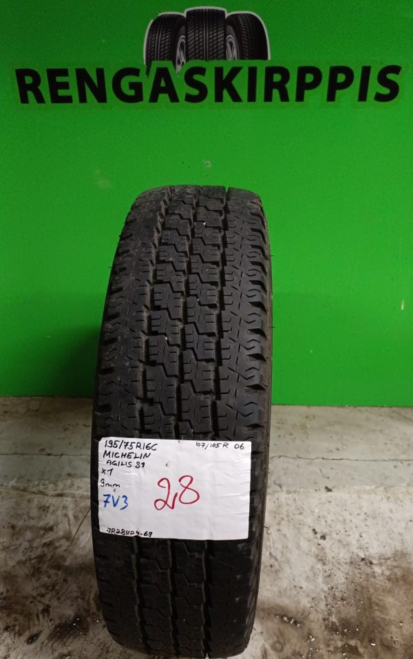 195/75R16C Michelin Agilis S1 107/105R kesä 9mm / 7V3