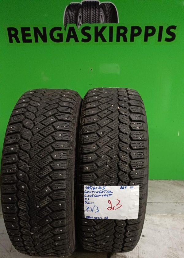 195/60R15 Continental ContiIceContact 92T nasta 7mm / 7V3