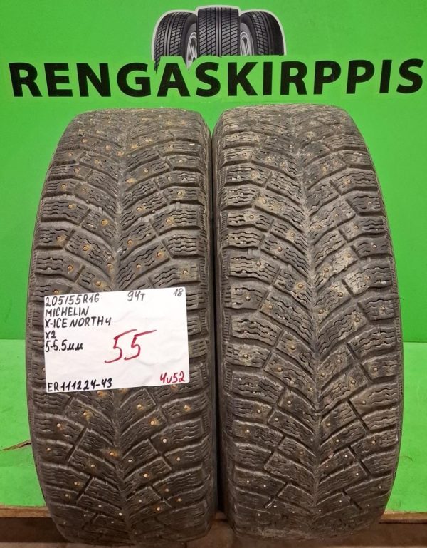 205/55R16 Michelin X-Ice North 4 94T nasta 5-5,5mm / 4V52