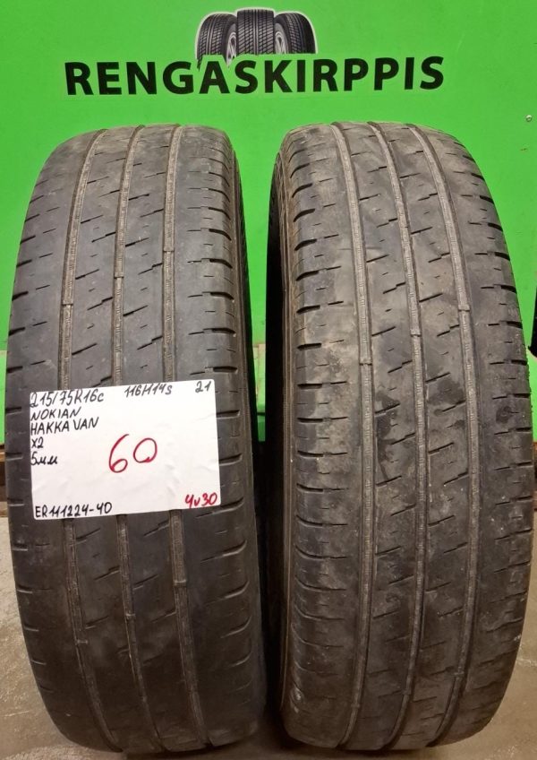 215/75R16C Nokian Hakka Van 116/114S kesä 5mm / 4V30