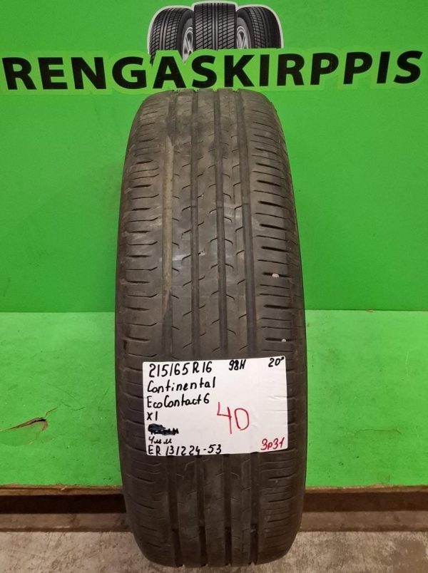 215/65R16 Continental EcoContact 6 98H kesä 4mm / 3P31