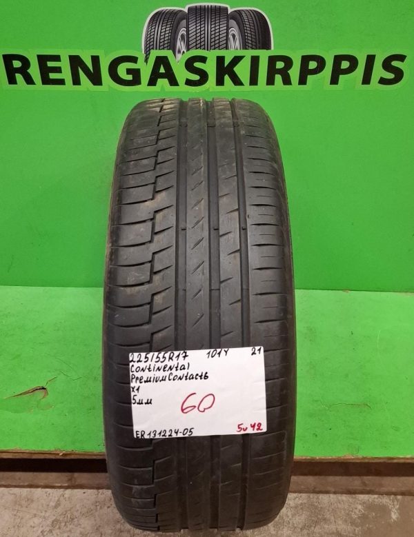 225/55R17 Continental PremiumContact 6 101Y kesä 5mm / 5V42