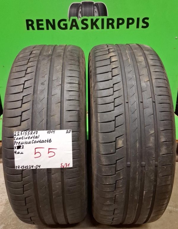 225/55R17 Continental PremiumContact 6 101Y kesä 4mm / 5V31