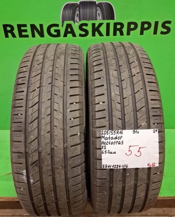 205/55R16 Matador Hectorra 5 91V kesä 6,5-7mm / 4V52