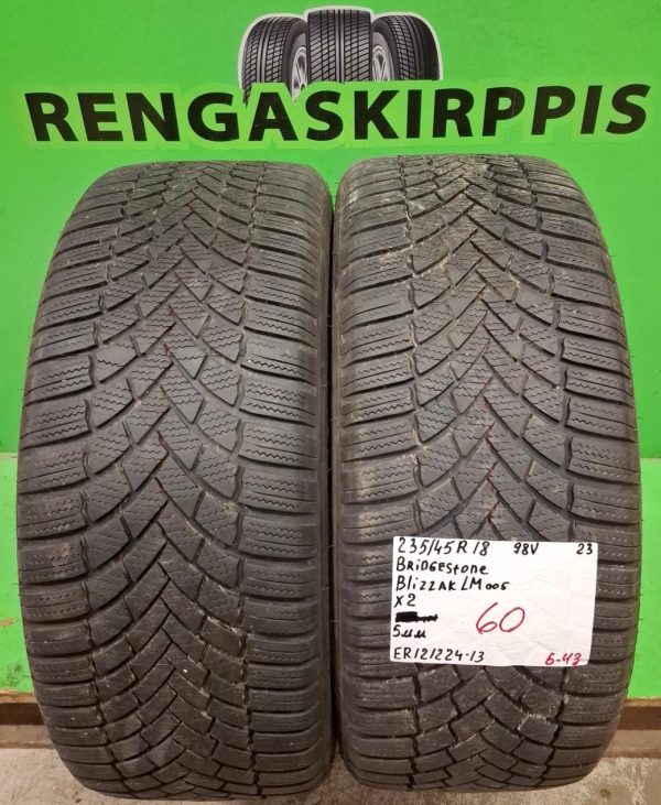 235/45R18 Bridgestone Blizzak LM005 98V kitka 5mm / 6-43