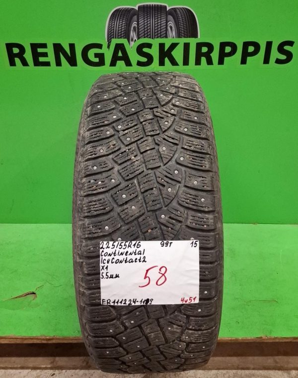 225/55R16 Continental IceContact 2 99T nasta 5,5mm / 4V51