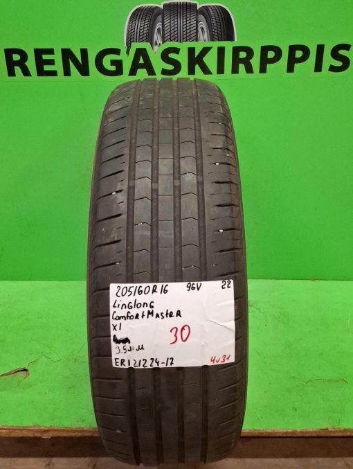 205/60R16 LingLong Comfort Master 96V kesä 3,5mm / 4V31