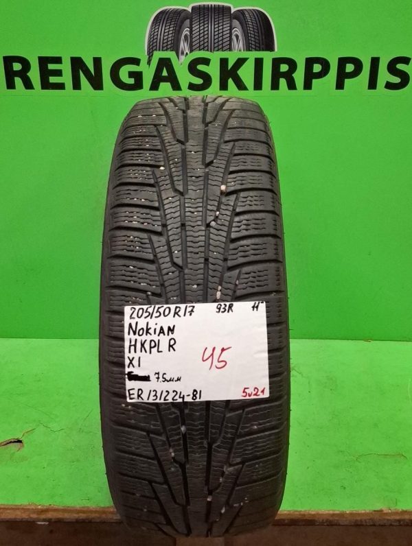 205/50R17 Nokian HKPL R 93R kitka 7,5mm / 5V21