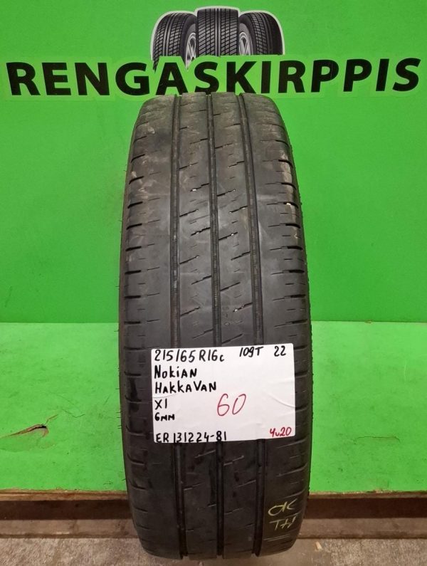 215/65R16C Nokian Hakka Van 109T kesä 6mm / 4V20