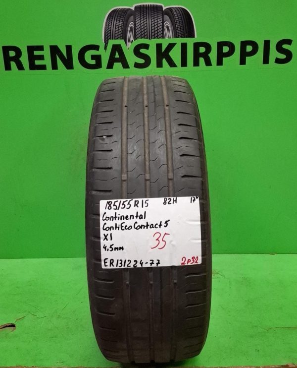 185/55R15 Continental ContiEcoContact 5 82H kesä 4,5mm / 2P32