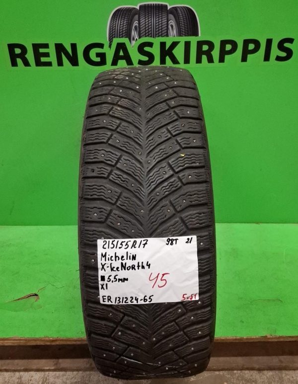 215/55R17 Michelin X-Ice North 4 98T nasta 5,5mm / 5V51