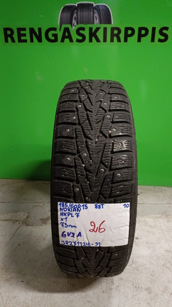 185/60R15 Nokian HKPL 7 88T nasta 7,5mm / 6V2A