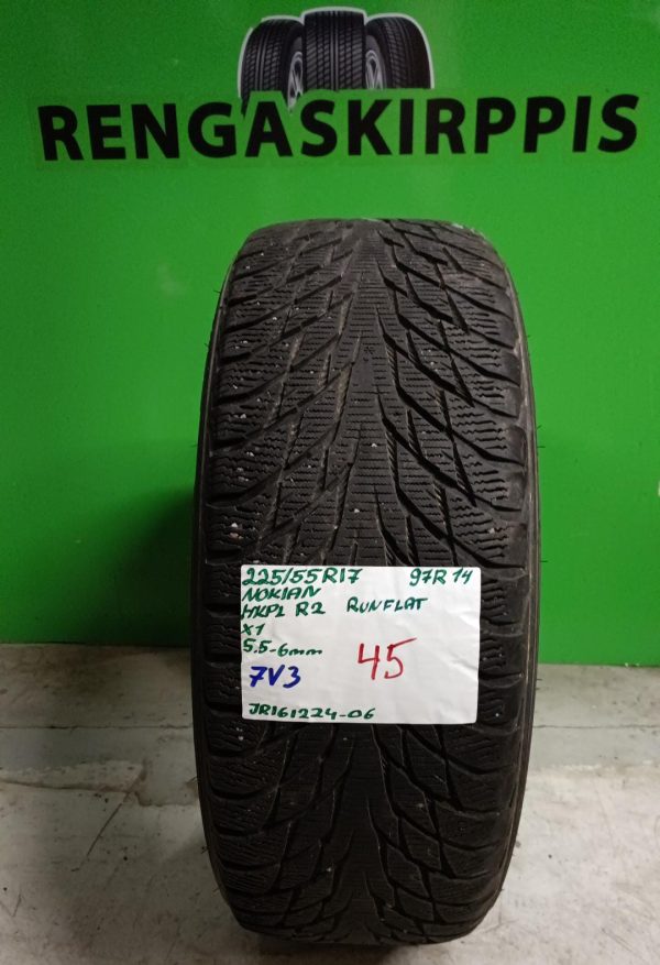 225/55R17 Nokian HKPL R2 Runflat 97R kitka 5,5-6mm / 7V3