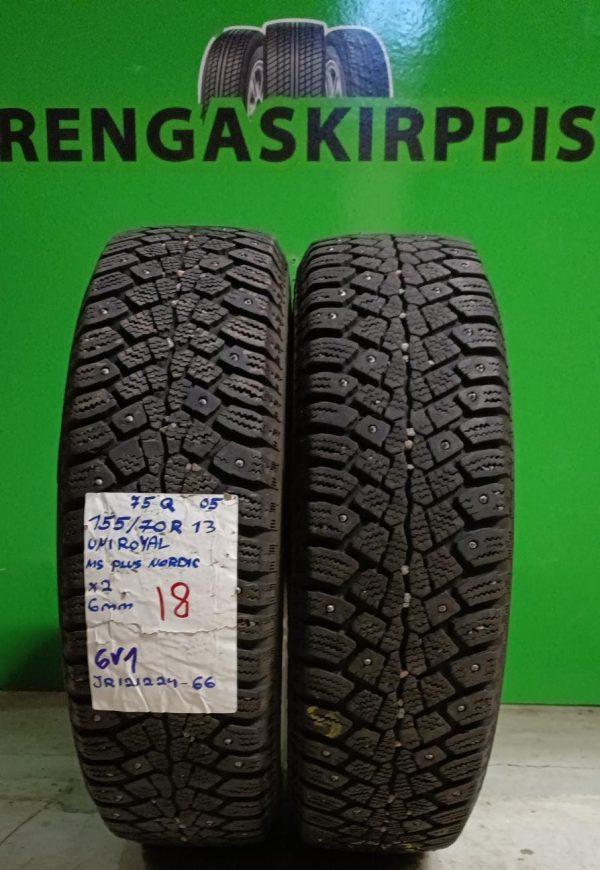 155/70R13 Uniroyal MS Plus Nordic 75Q nasta 6mm / 6V1