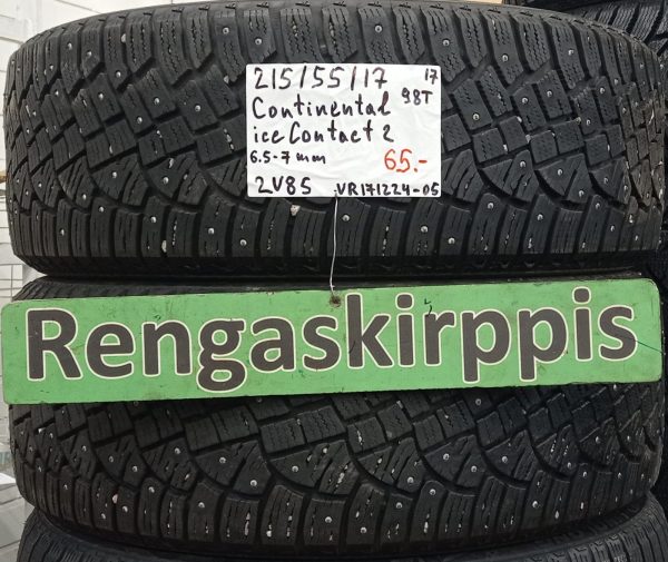 215/55R17 Continental IceContact 2 98T nasta 6,5-7mm / 2V85