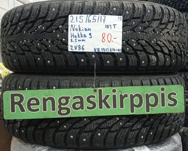 215/65R17 Nokian Hakka 9 103T nasta 8,5mm / 2V86