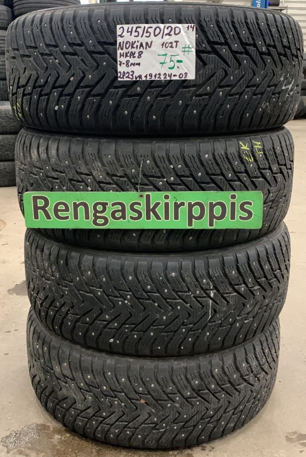 245/50R20 Nokian HKPL 8 102T nasta 7-8mm # / 2P23