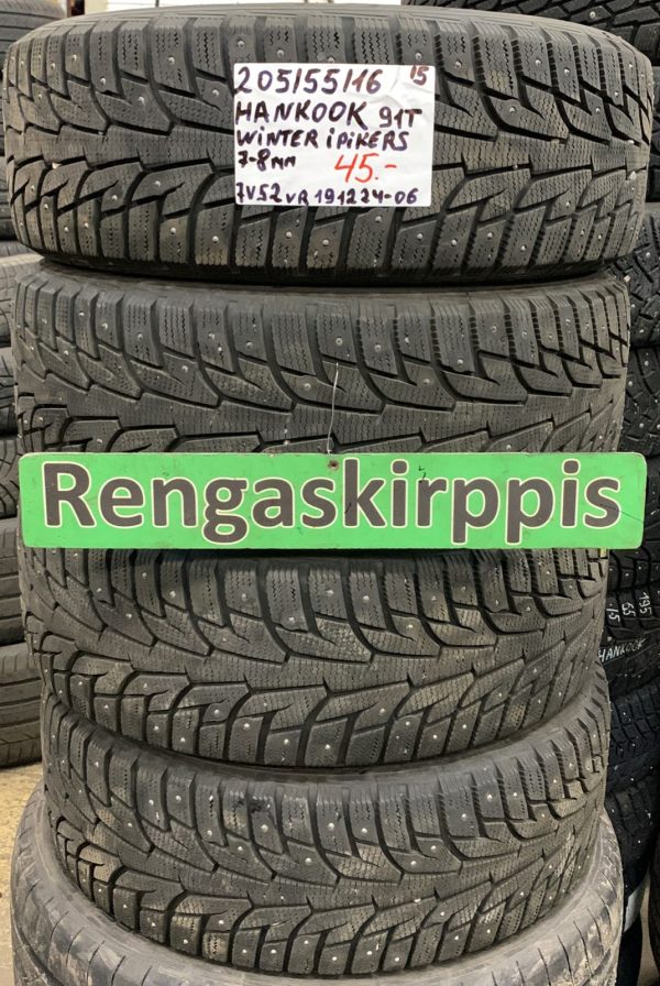 205/55R16 Hankook Winter IPike RS 91T nasta 7-8mm / 7V52