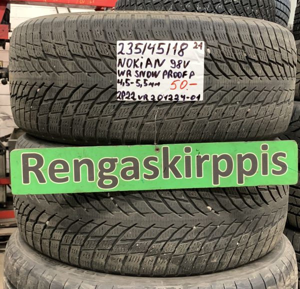 235/45R18 Nokian WR SnowProof P 98V kitka 4,5-5,5mm / 2P22