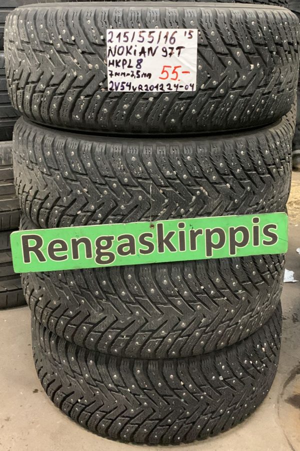 215/55R16 Nokian HKPL 8 97T nasta 7-7,5mm / 2V54