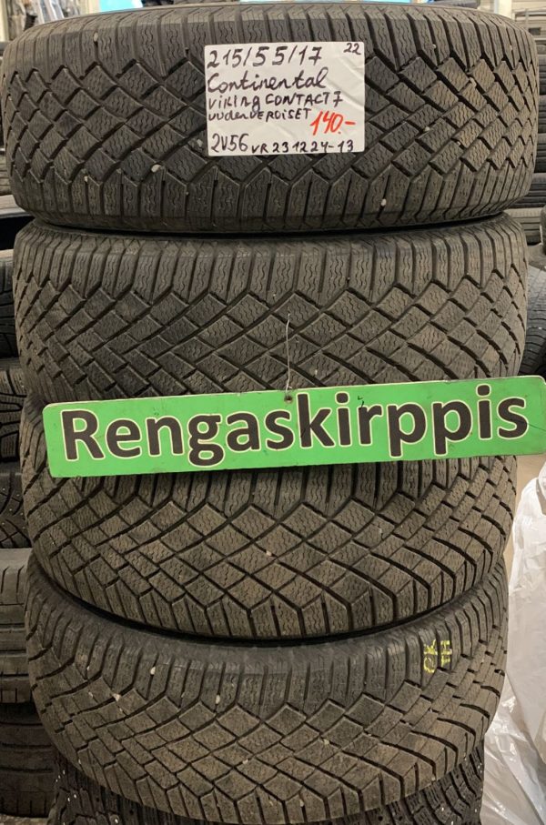 215/55R17 Continental VikingContact 7 kitka uudenveroiset / 2V56