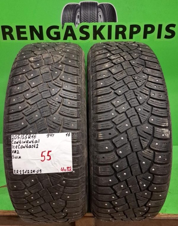 205/55R16 Continental IceContact 2 94T nasta 5mm / 4V32