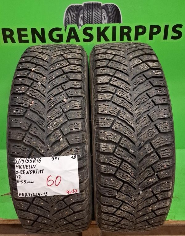 205/55R16 Michelin X-Ice North 4 94T nasta 6-6,5mm / 4V33