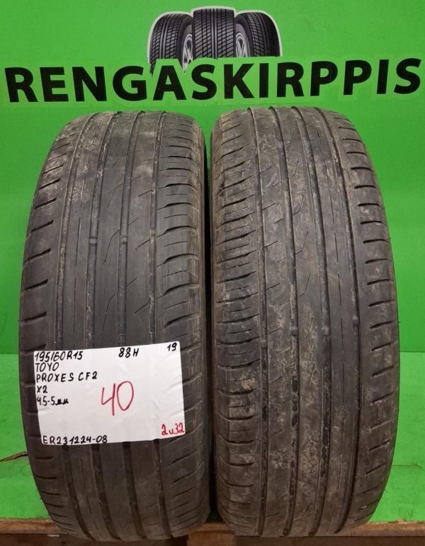 195/60R15 Toyo Proxes CF2 88H kesä 4,5-5mm / 2V32