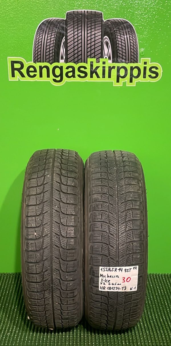 155/65R14 Michelin X-Ice 75T kitka 6-6,5mm / K1