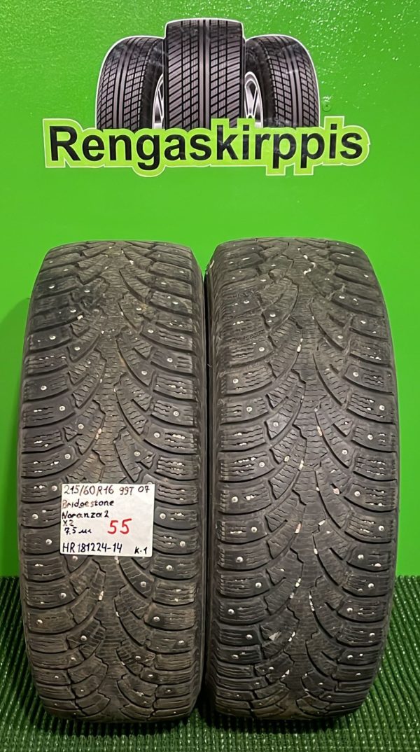 215/60R16 Bridgestone Noranza 2 99T nasta 7,5mm / K1