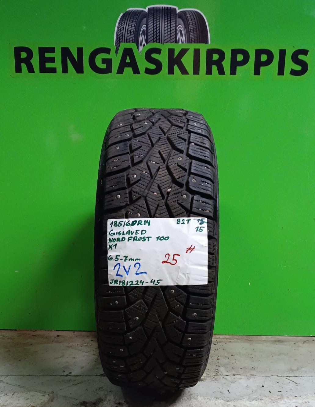 185/60R14 Gislaved NordFrost 100 82T nasta 6,5-7mm # / 3P1-1