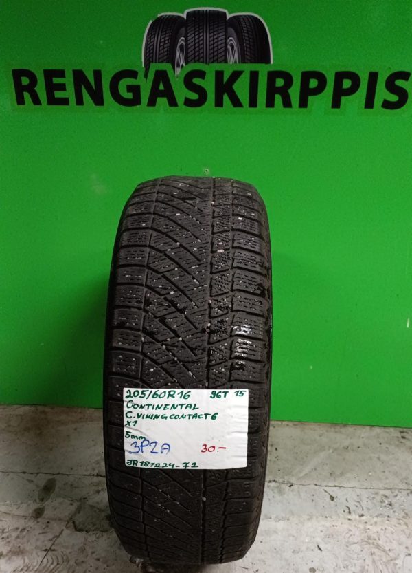 205/60R16 Continental ContiVikingContact 6 96T kitka 5mm / 3P2A