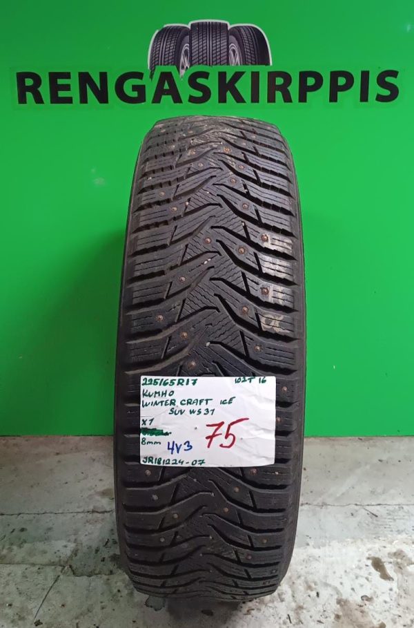 225/65R17 Kumho WInterCraft Ice Suv WS31 102T nasta 8mm / 4V3