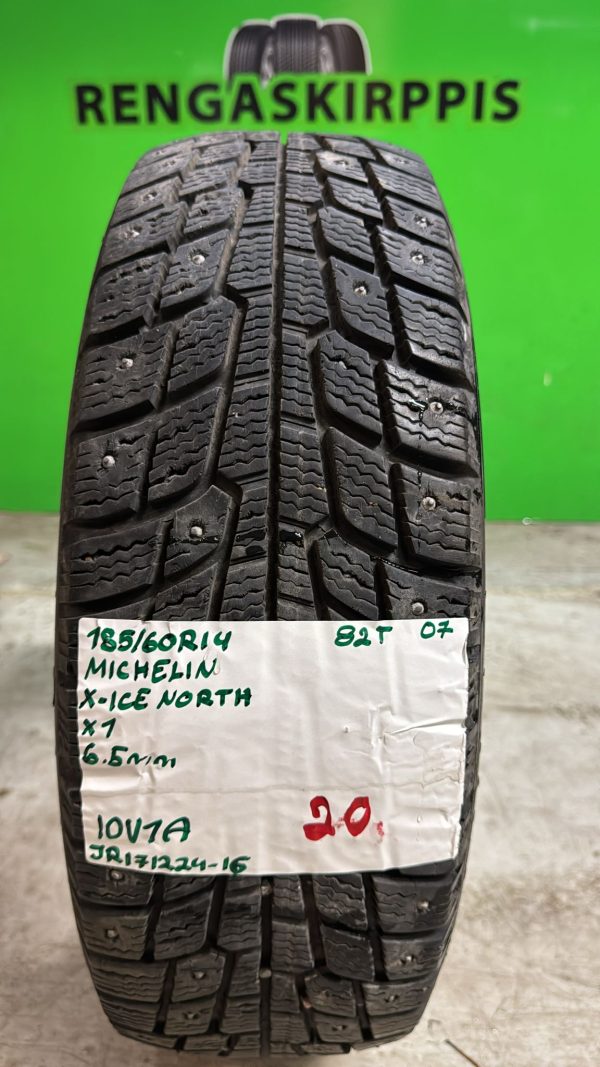 185/60R14 Michelin X-Ice North 82T nasta 6,5mm / 10V1A