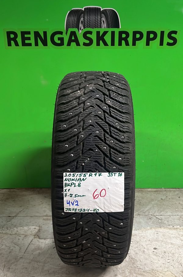 205/55R17 Nokian HKPL 8 95T nasta 7-7,5mm / 4V2