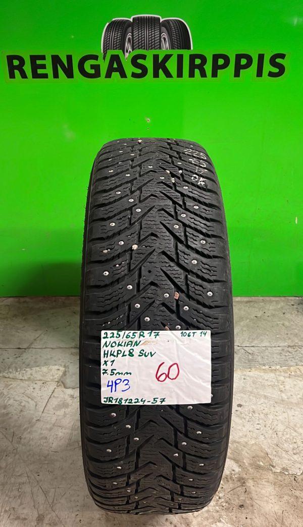 225/65R17 Nokian HKPL 8 Suv 106T nasta 7,5mm / 4P3