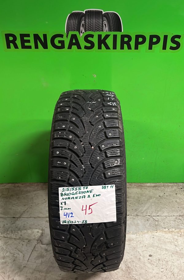 215/55R17 Bridgestone Noranza 2 Evo 98T nasta 7mm / 4V2