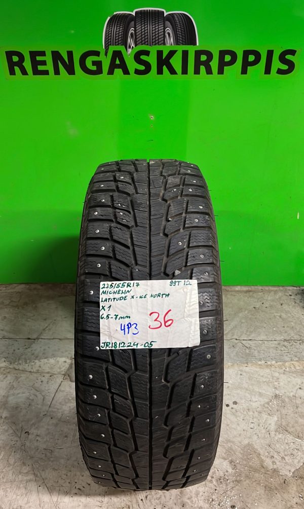 235/55R17 Michelin Latitude X-Ice North 99T nasta 6,5-7mm / 4P3