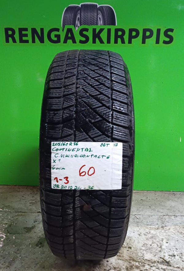 205/60R16 Continental ContiVikingContact 6 96T kitka 6mm / 1-3