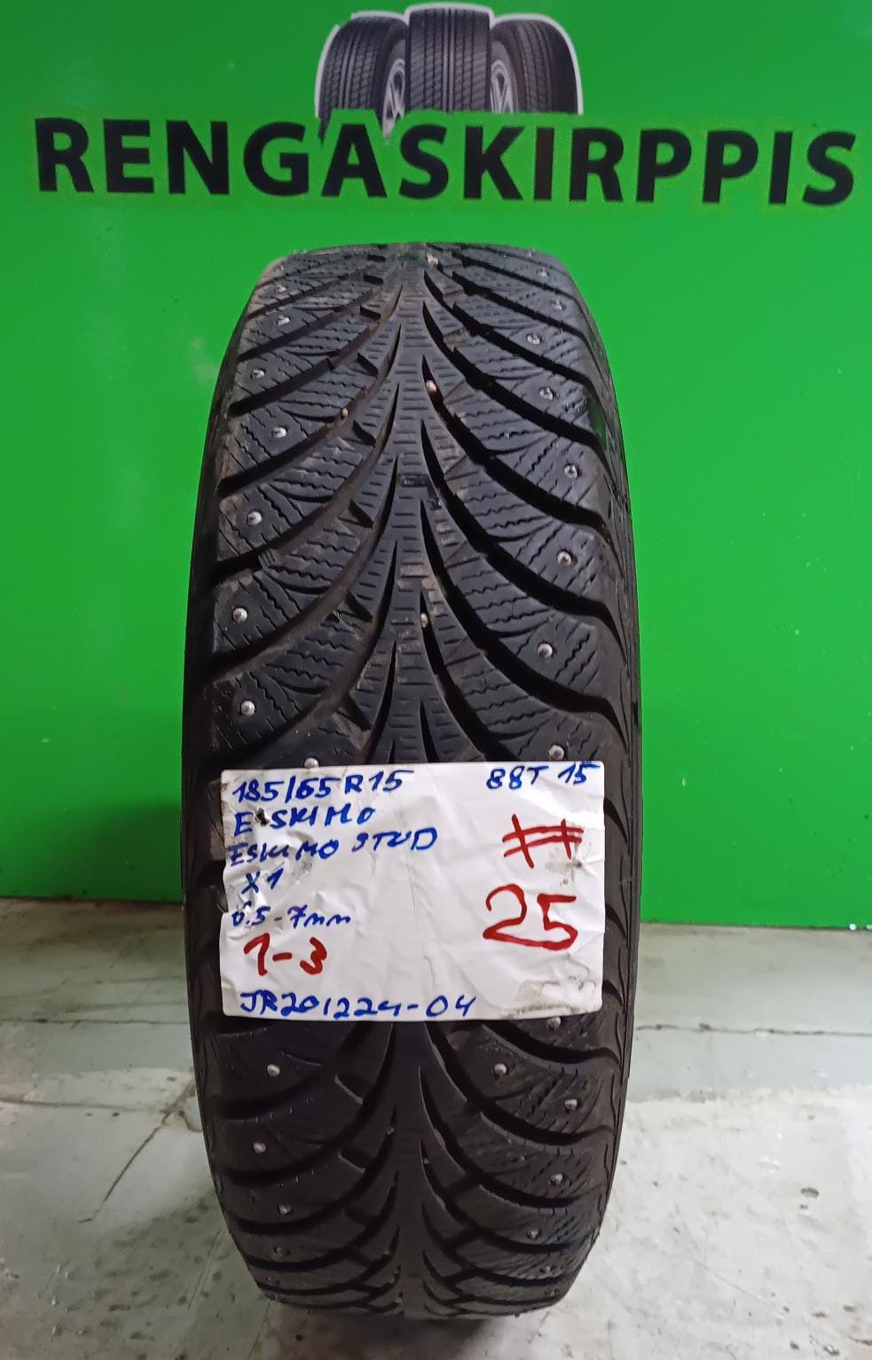 185/65R15 Sava Eskimo Stud 88T nasta 6,5-7mm # / 5P9-1