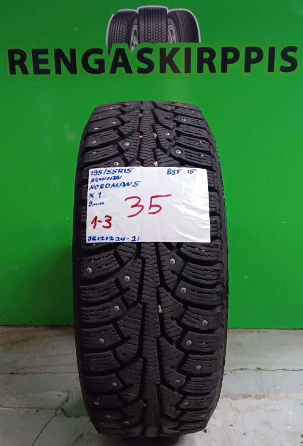 195/55R15 Nokian Nordman 5 89T nasta 9mm / 1-3