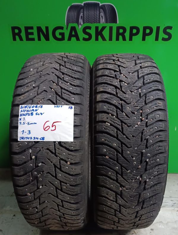 215/60R17 Nokian HKPL 8 Suv 100T nasta 7,5-8mm / 1-3