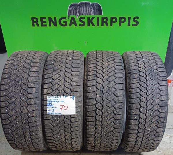 215/55R17 Gislaved Nordfrost 200 98T nasta 6,5-7mm / 1-3