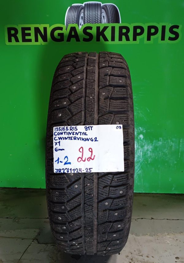 195/65R15 Continental ContiWInter Viking 2 91T nasta 6mm / 1-2