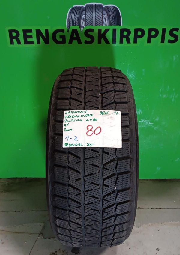 225/50R17 Bridgestone Blizzak WS80 98H kitka 8mm / 1-2