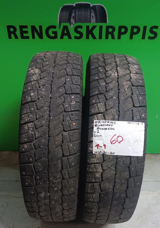 215/75R16C Cordiant Business 116/114Q nasta 6mm / 1-1