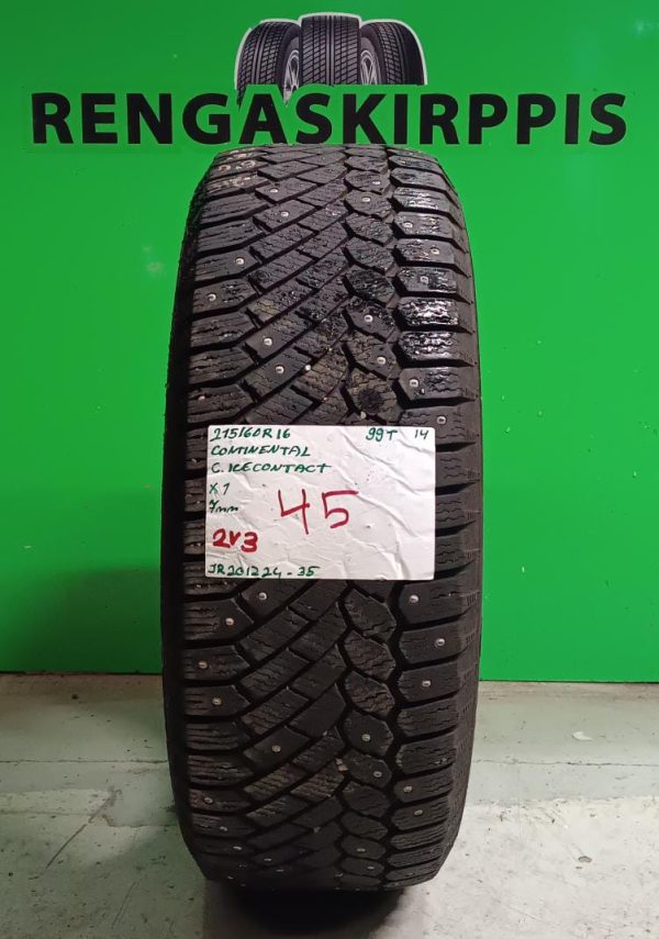 215/60R16 Continental ContiIceContact 99T nasta 7mm / 2V3