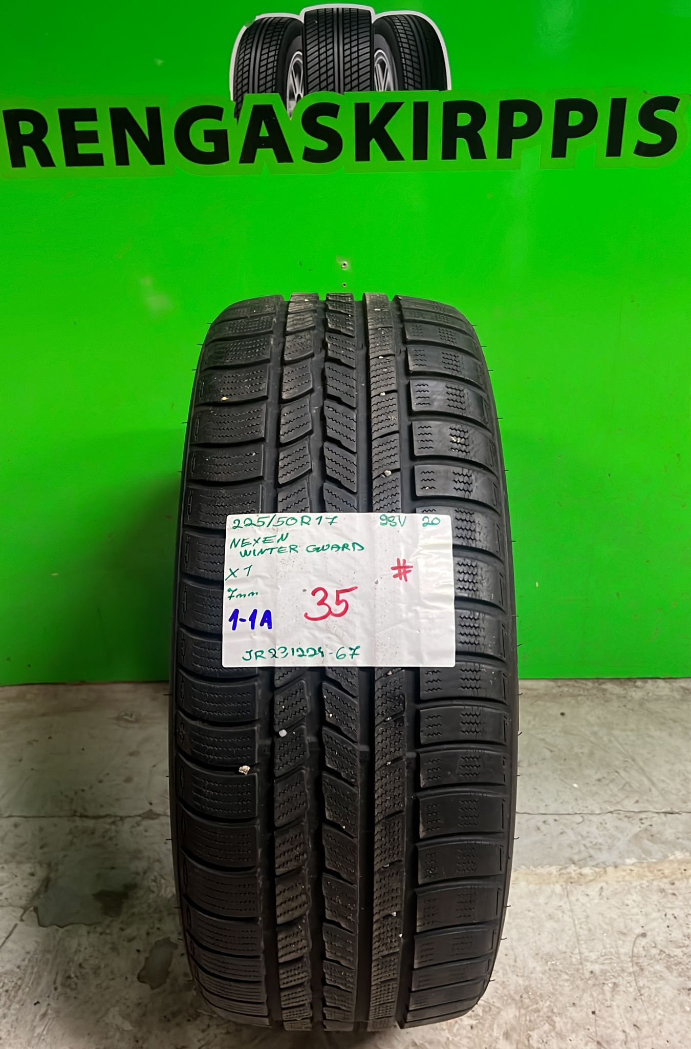 225/50R17 Nexen Winterguard 98V kitka 7mm # / 4P13-1